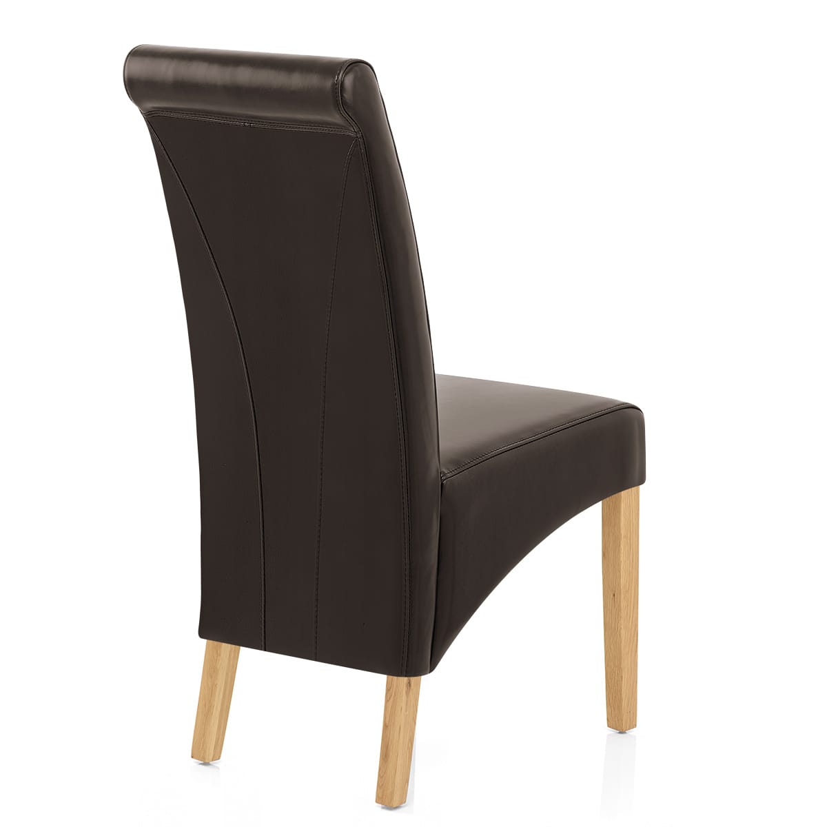 Sedia Pelle rigenerata Legno - Carlo Quercia Marrone
