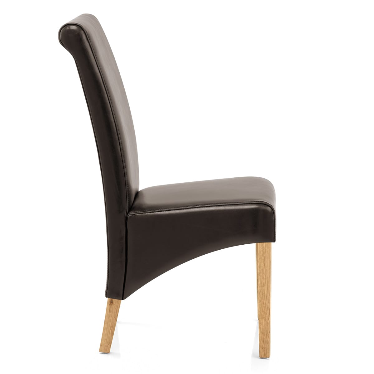 Sedia Pelle rigenerata Legno - Carlo Quercia Marrone