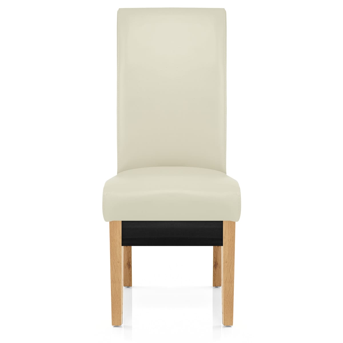 Sedia Pelle rigenerata Legno - Carlo Quercia Crema