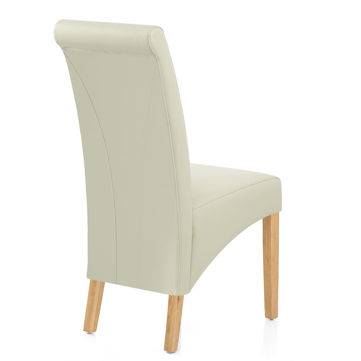 Sedia Pelle rigenerata Legno - Carlo Quercia Crema
