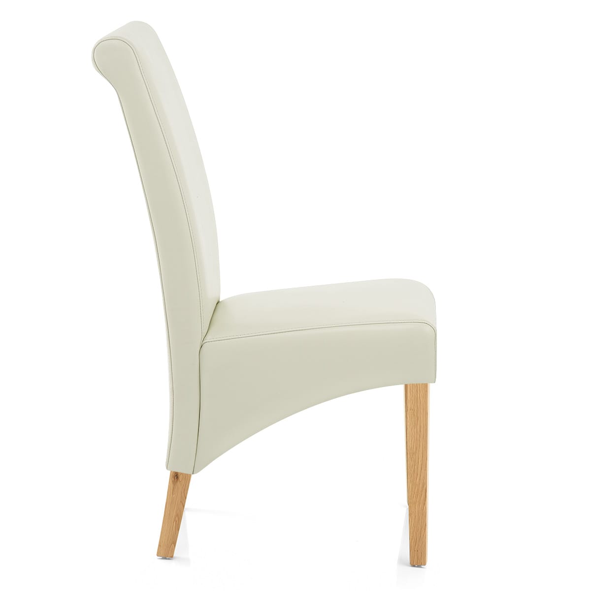 Sedia Pelle rigenerata Legno - Carlo Quercia Crema