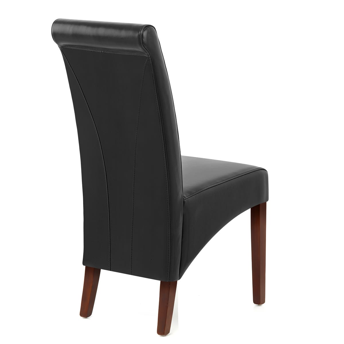 Sedia Pelle rigenerata Legno - Carlo Noce Nero