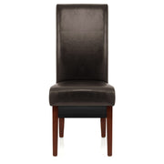Sedia Pelle rigenerata Legno - Carlo Noce Marrone