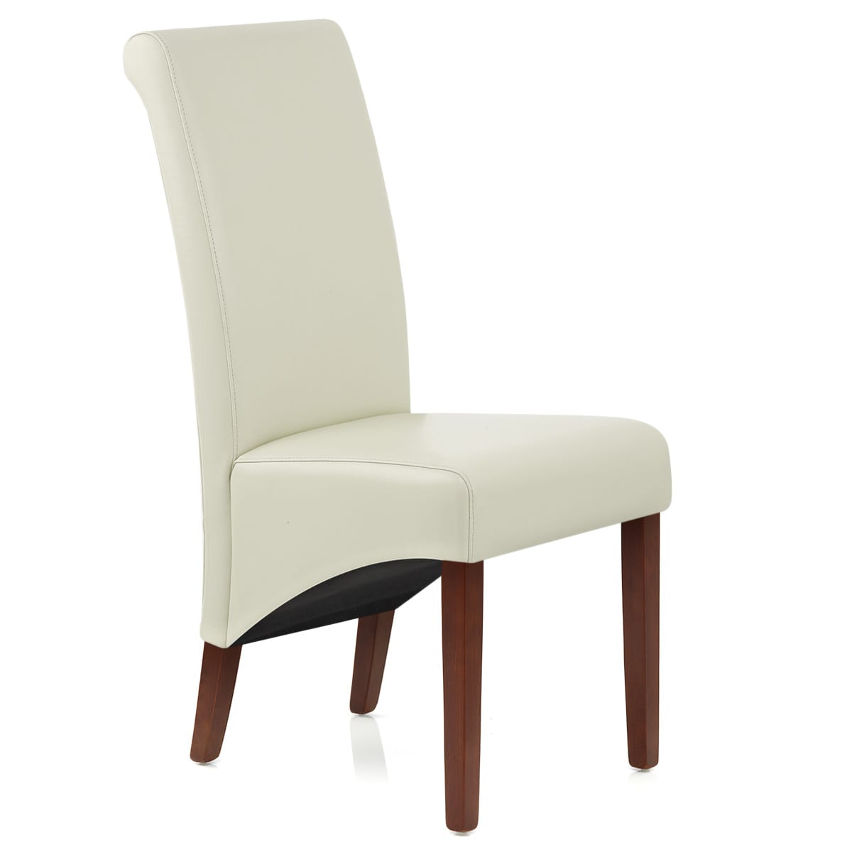 Sedia Pelle rigenerata Legno - Carlo Noce Crema