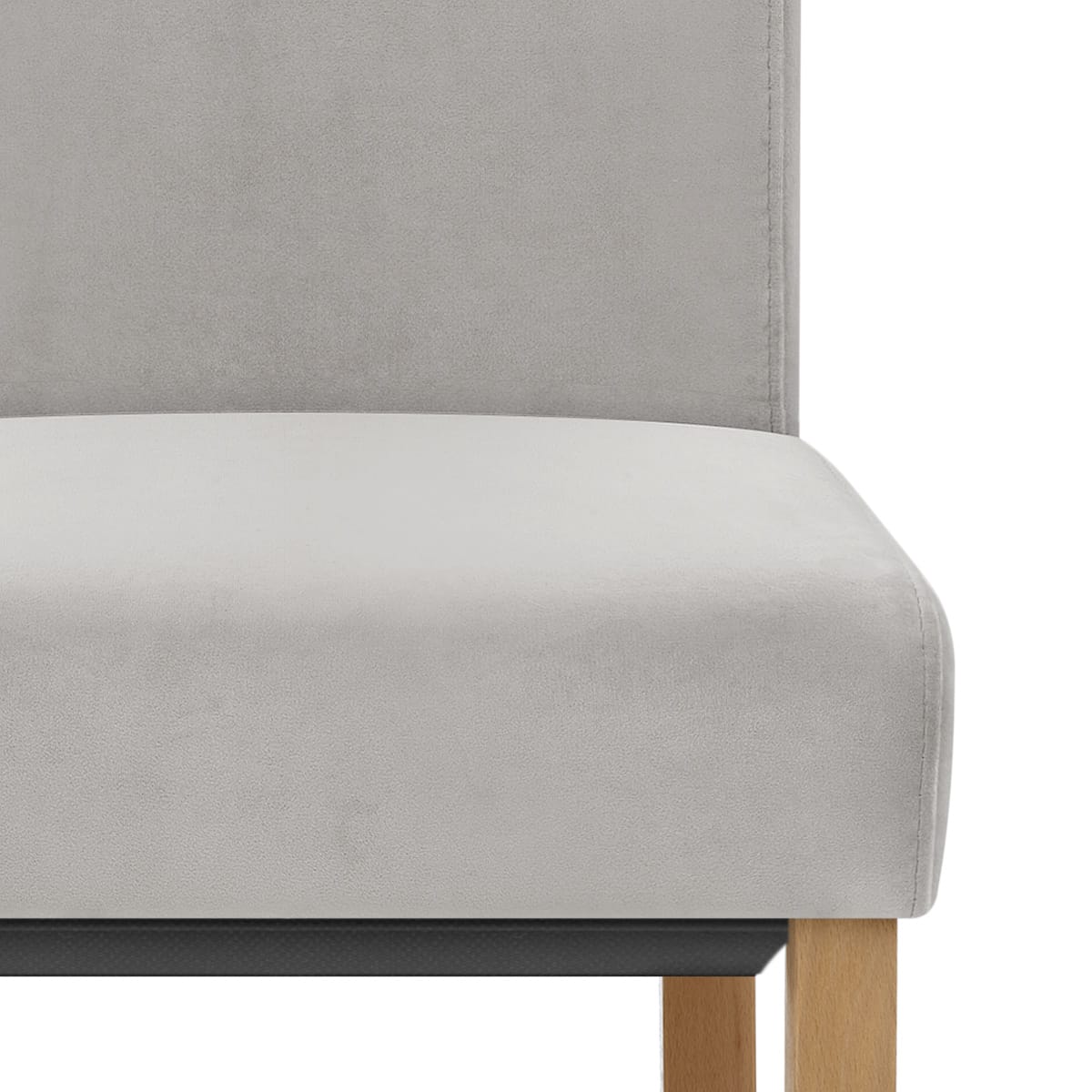 Sedia Velluto Legno - Carolina Grigio