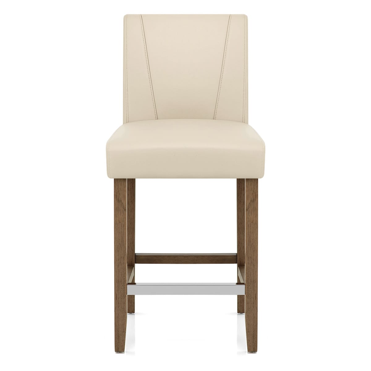 Sgabello Ecopelle Legno - Chartwell Crema