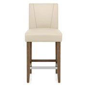 Sgabello Ecopelle Legno - Chartwell Crema