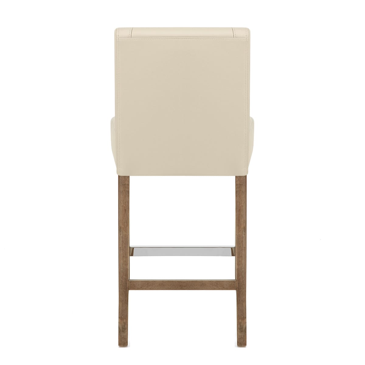 Sgabello Ecopelle Legno - Chartwell Crema