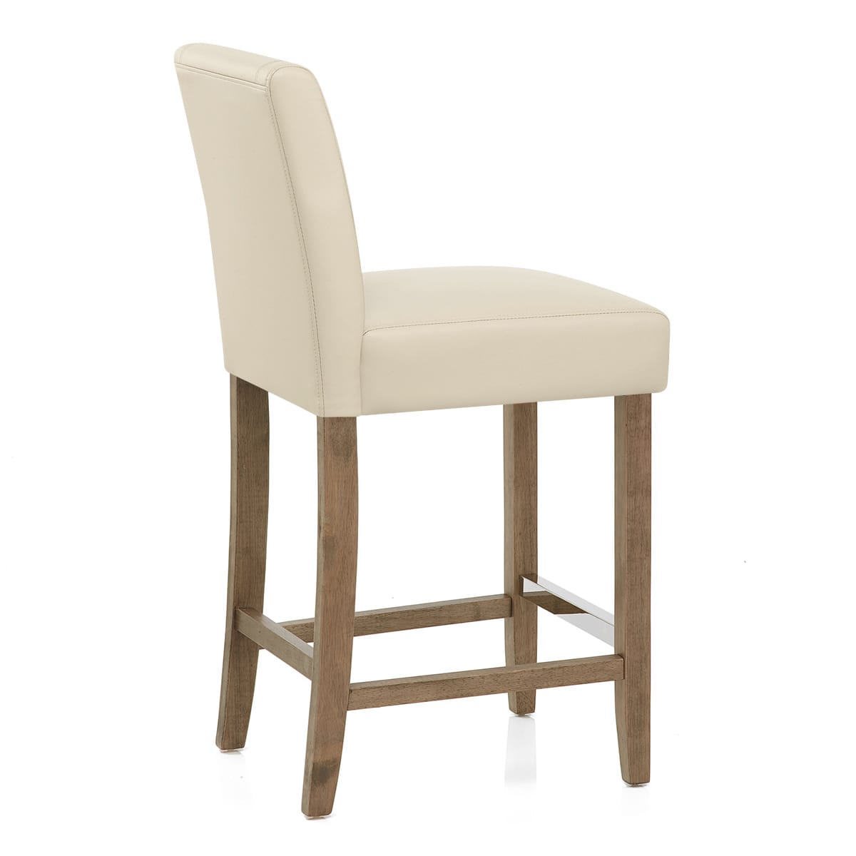 Sgabello Ecopelle Legno - Chartwell Crema