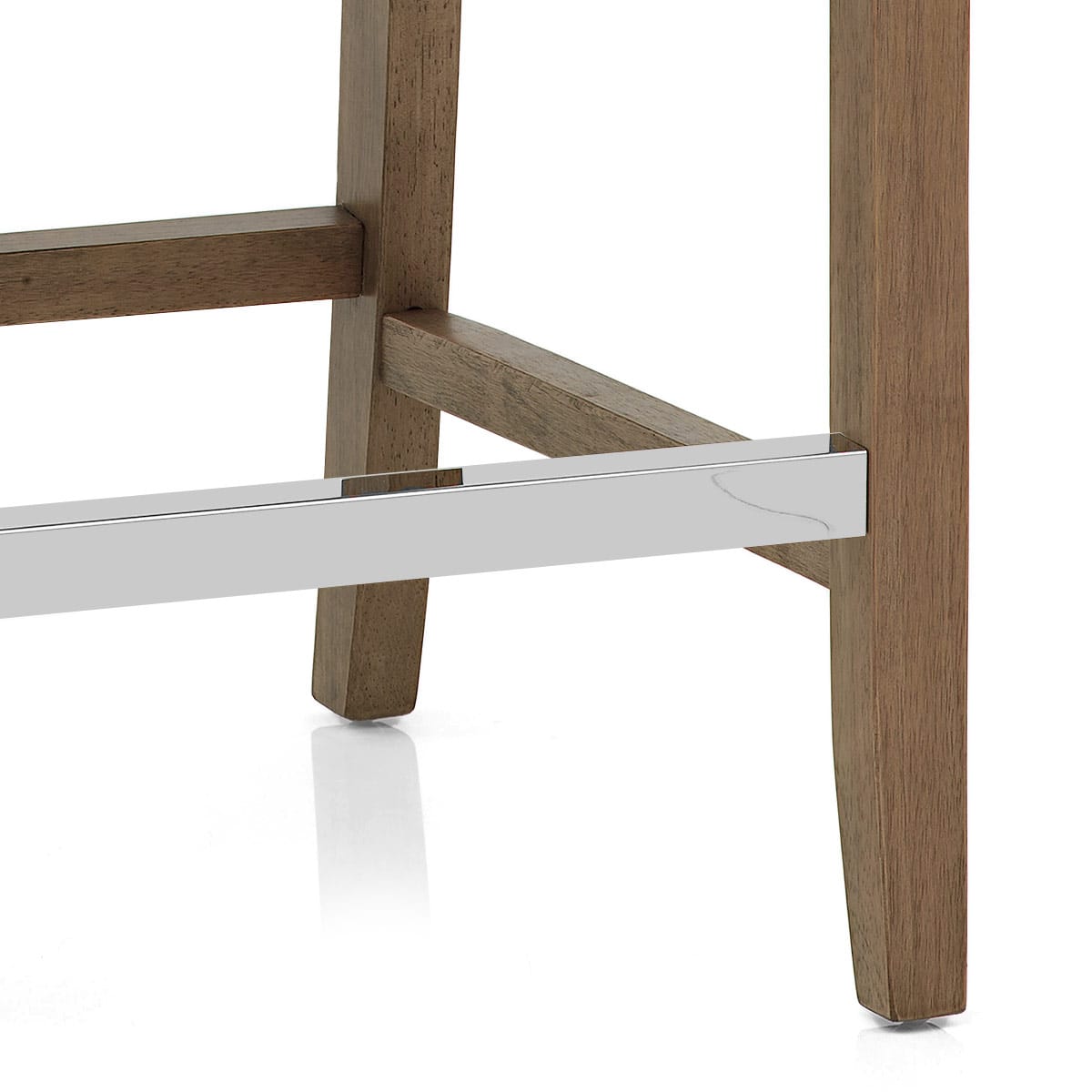 Sgabello Ecopelle Legno - Chartwell Crema