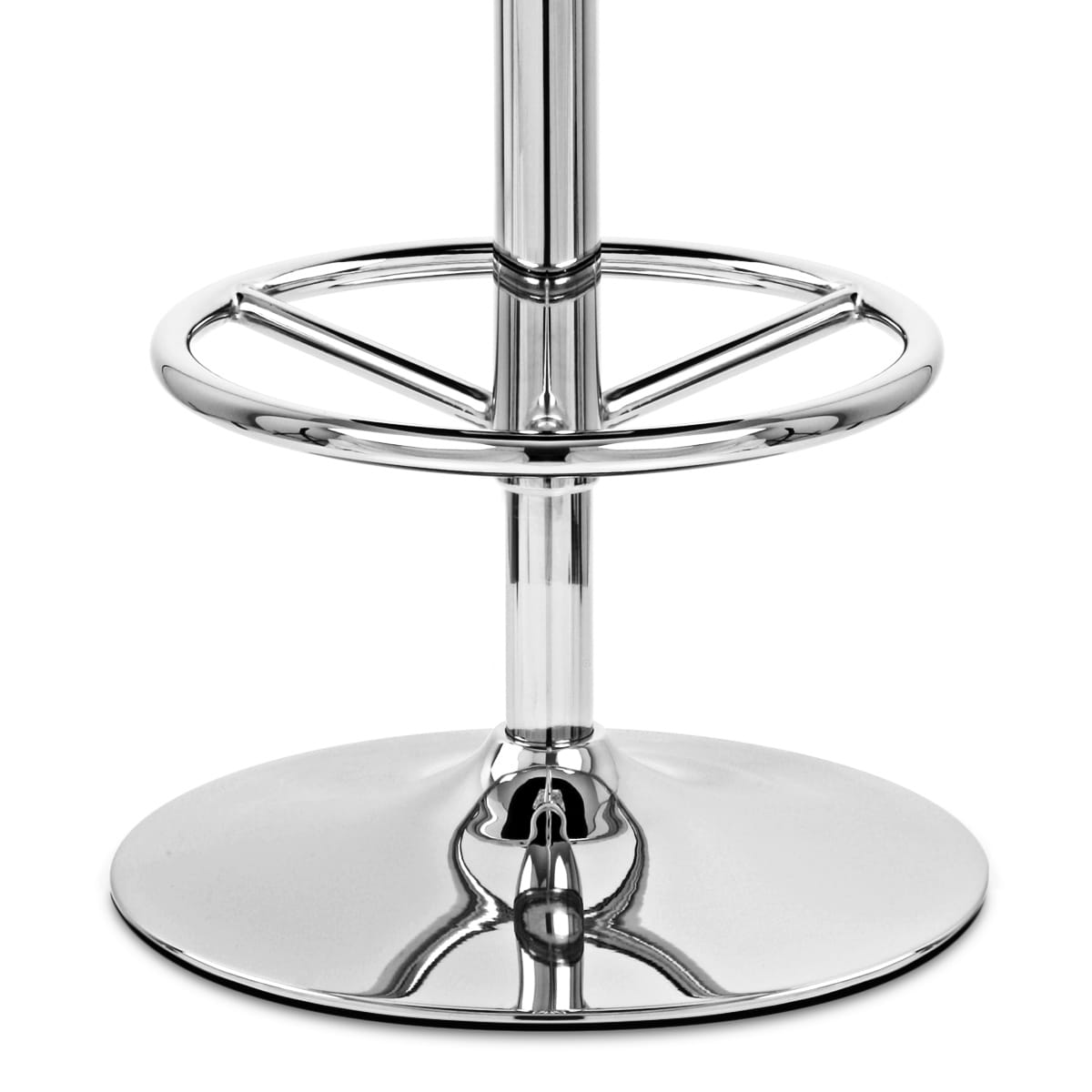 Sedia da bar Ecopelle Cromato - Chateau Crema