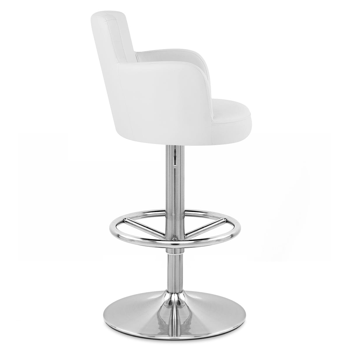 Sedia Ecopelle Cromo Satinato - Chateau Grigio