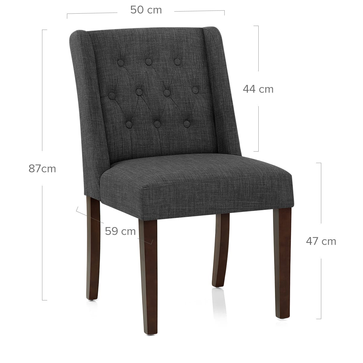 Sedia Tessuto Noce - Chatsworth Grigio