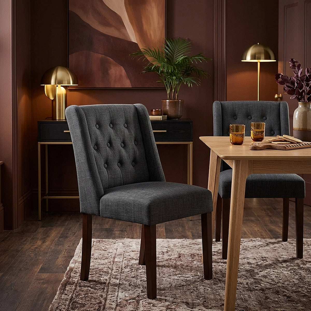 Sedia Tessuto Noce - Chatsworth Grigio