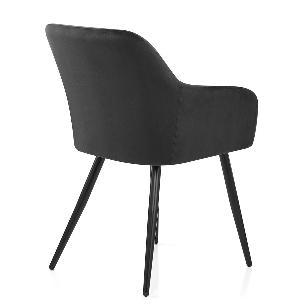 Sedia Velluto con braccioli - Chevy Nero