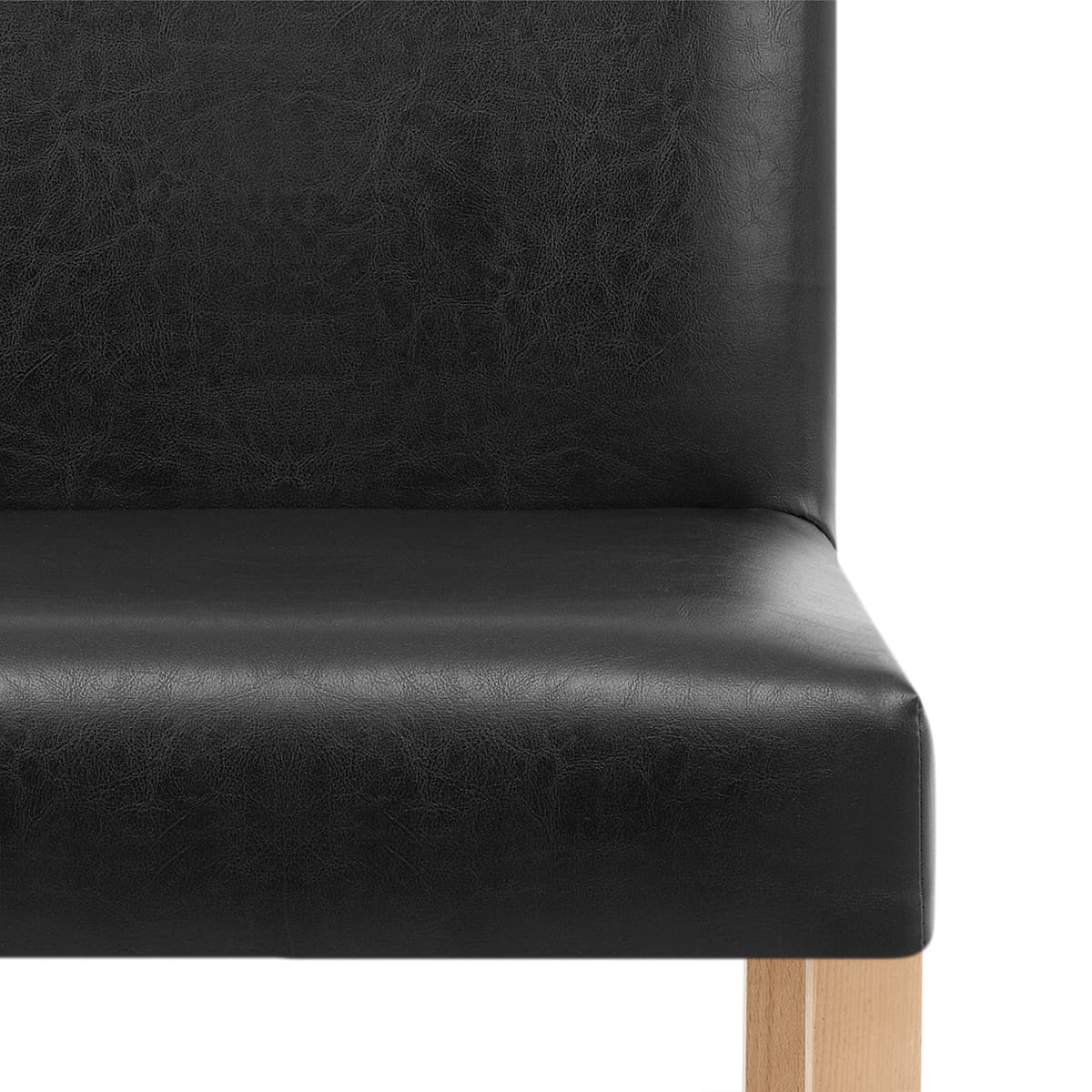 Sedia Pelle rigenerata Legno - Chicago Quercia Nero