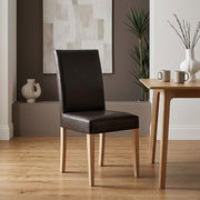 Sedia Pelle rigenerata Legno - Chicago Quercia Marrone