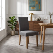 Sedia Tessuto Legno - Chicago Grigio scuro