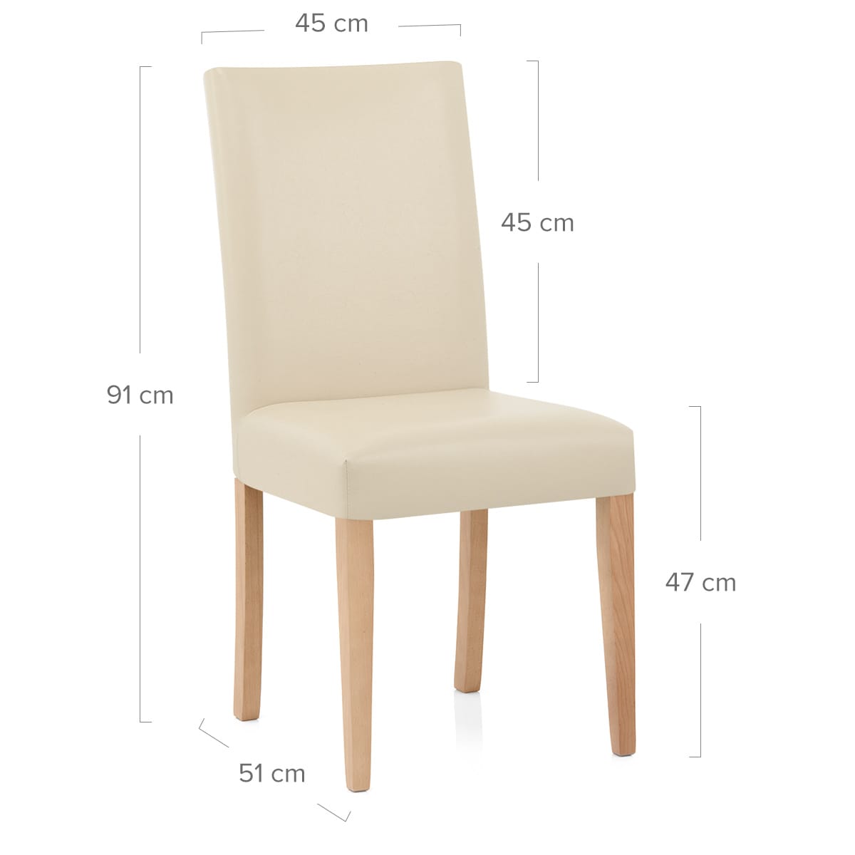 Sedia Pelle rigenerata Legno - Chicago Quercia Crema
