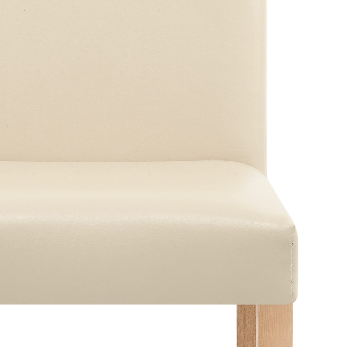 Sedia Pelle rigenerata Legno - Chicago Quercia Crema