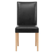 Sedia Pelle rigenerata Legno - Chicago Quercia Nero