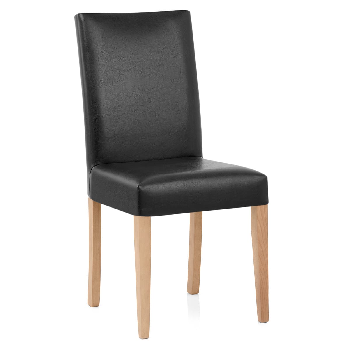 Sedia Pelle rigenerata Legno - Chicago Quercia Nero