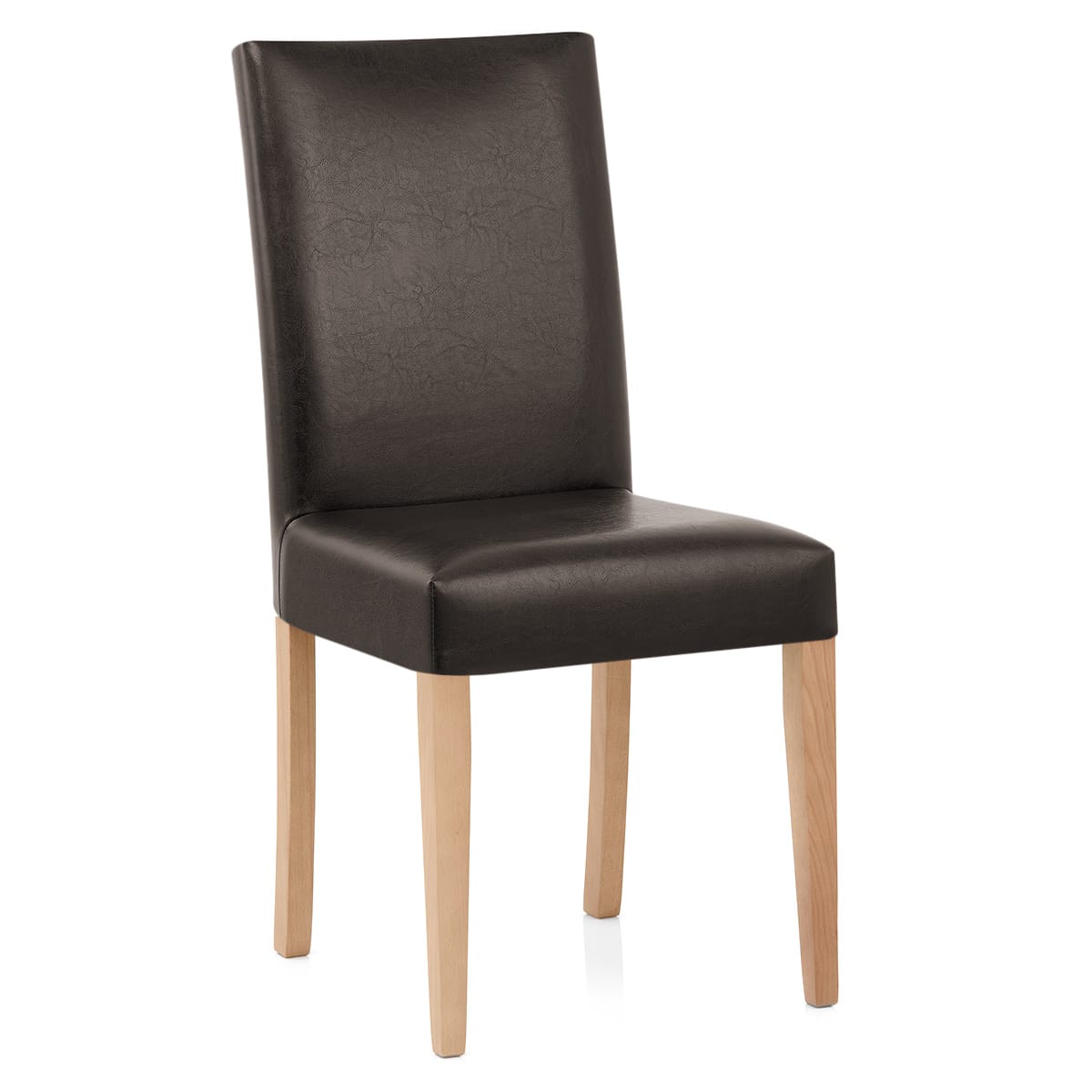 Sedia Pelle rigenerata Legno - Chicago Quercia Marrone