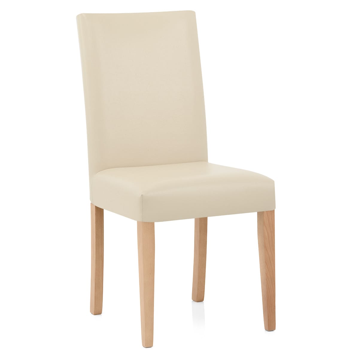 Sedia Pelle rigenerata Legno - Chicago Quercia Crema