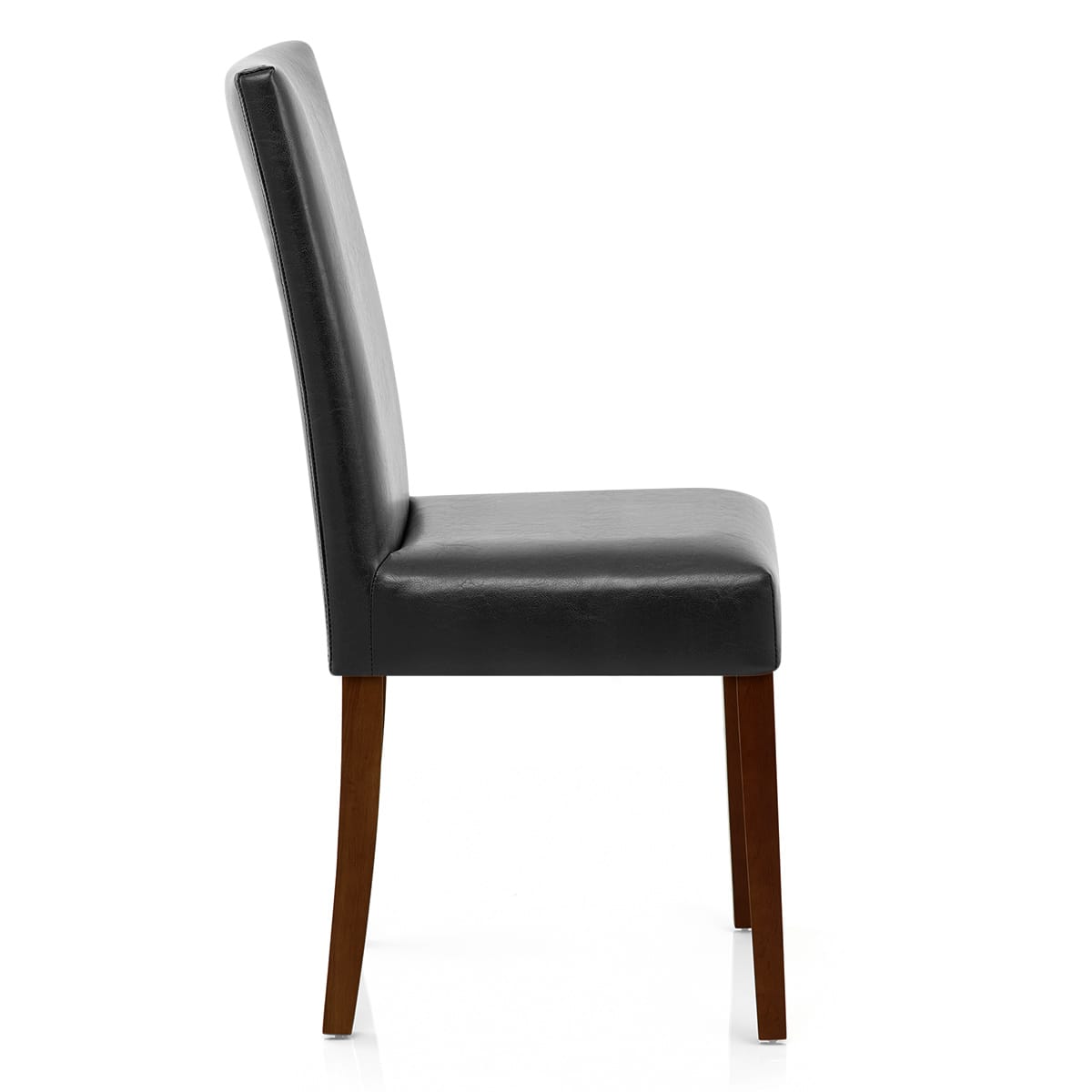 Sedia Pelle rigenerata Legno - Chicago Noce Nero