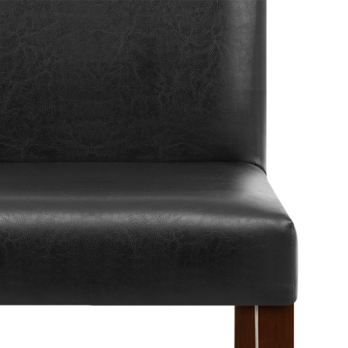 Sedia Pelle rigenerata Legno - Chicago Noce Nero