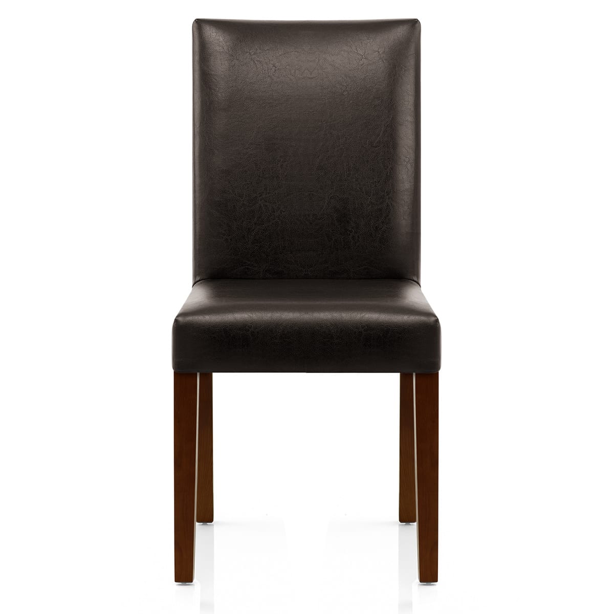 Sedia Pelle rigenerata Legno - Chicago Noce Marrone