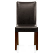 Sedia Pelle rigenerata Legno - Chicago Noce Marrone