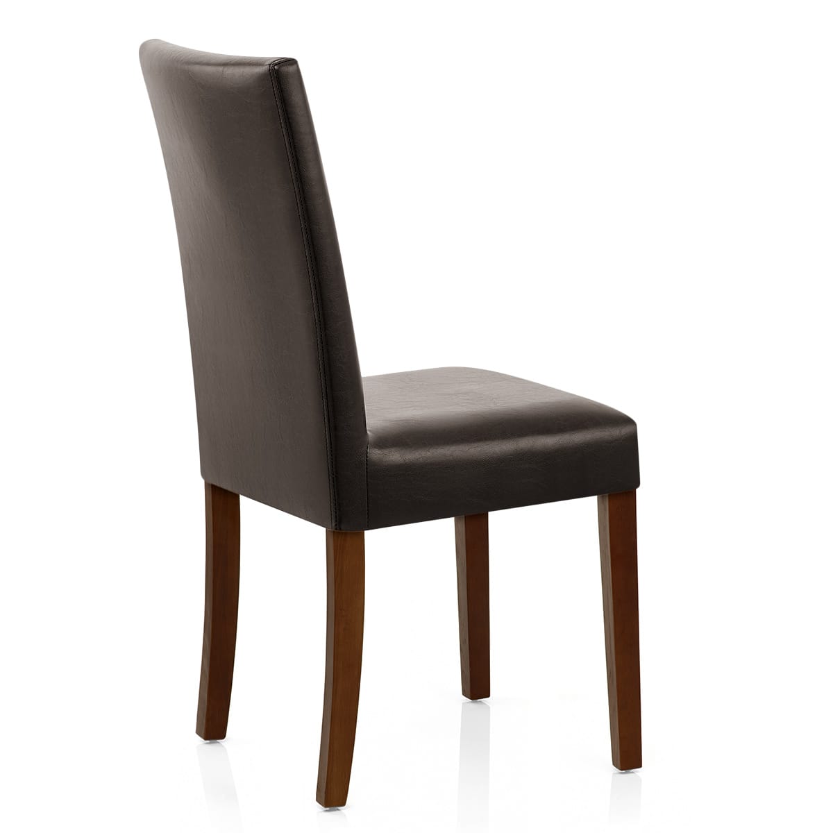 Sedia Pelle rigenerata Legno - Chicago Noce Marrone