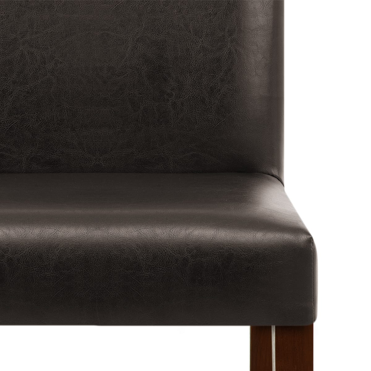 Sedia Pelle rigenerata Legno - Chicago Noce Marrone