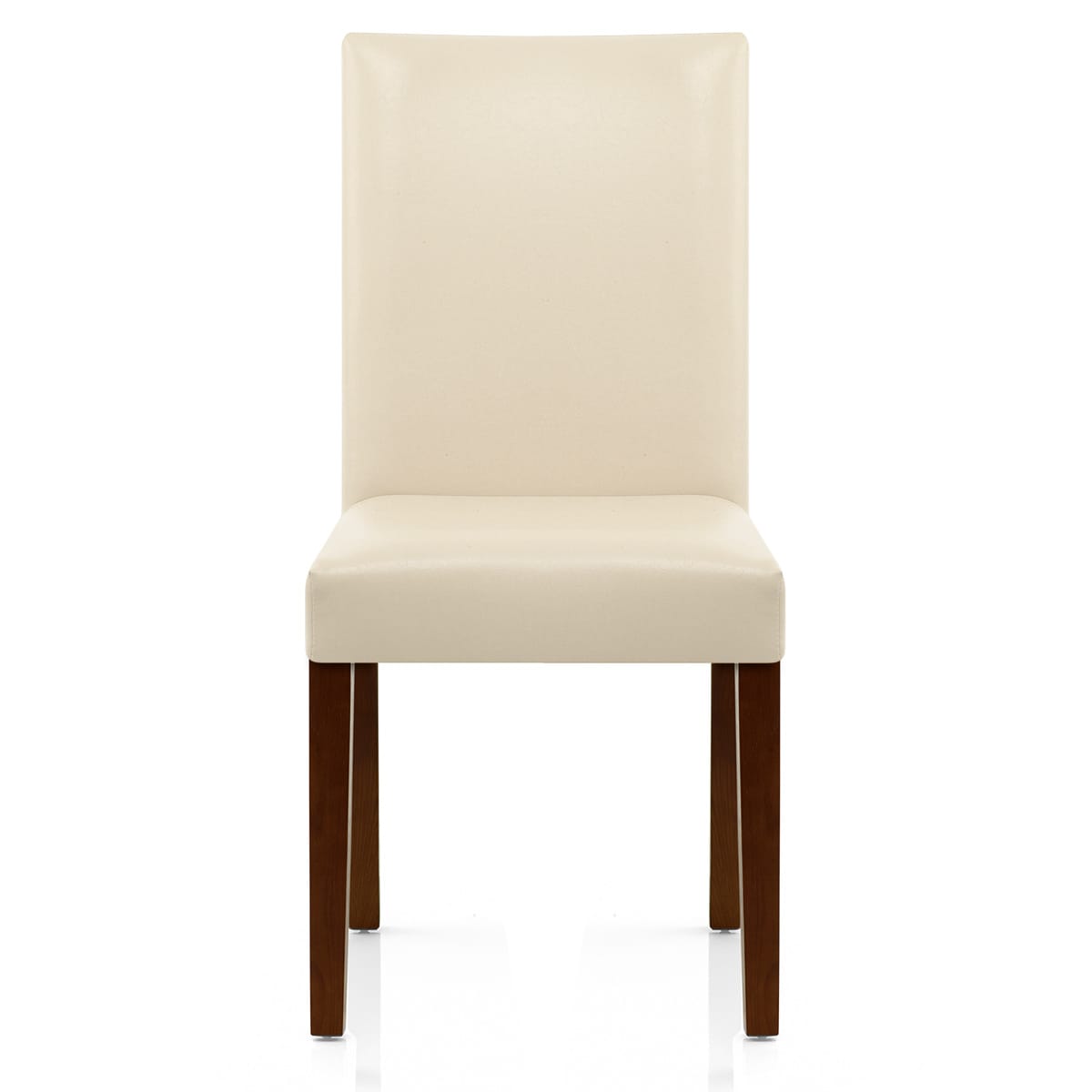 Sedia Pelle rigenerata Legno - Chicago Noce Crema