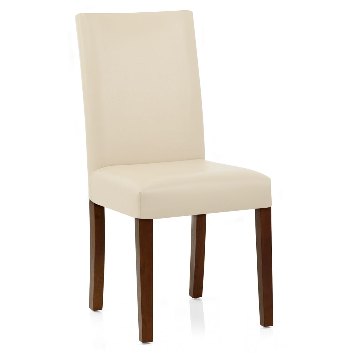 Sedia Pelle rigenerata Legno - Chicago Noce Crema
