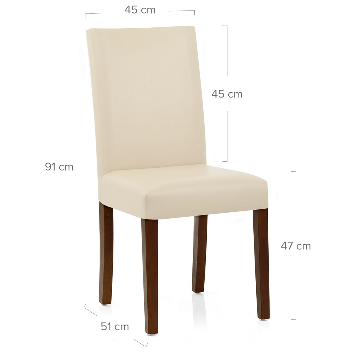 Sedia Pelle rigenerata Legno - Chicago Noce Crema
