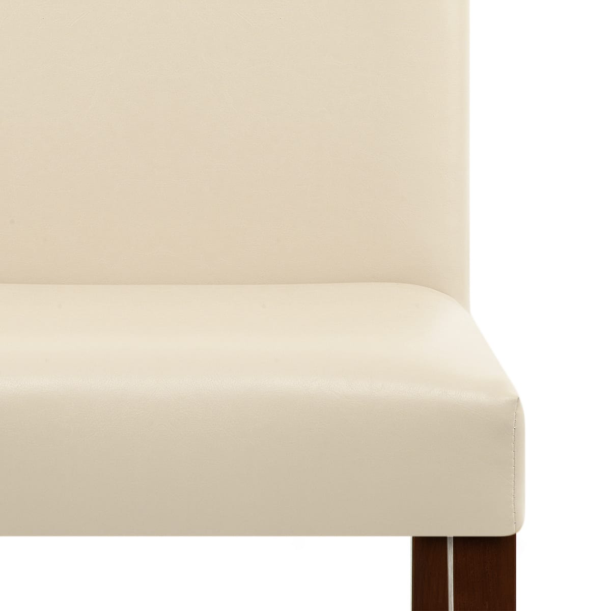 Sedia Pelle rigenerata Legno - Chicago Noce Crema