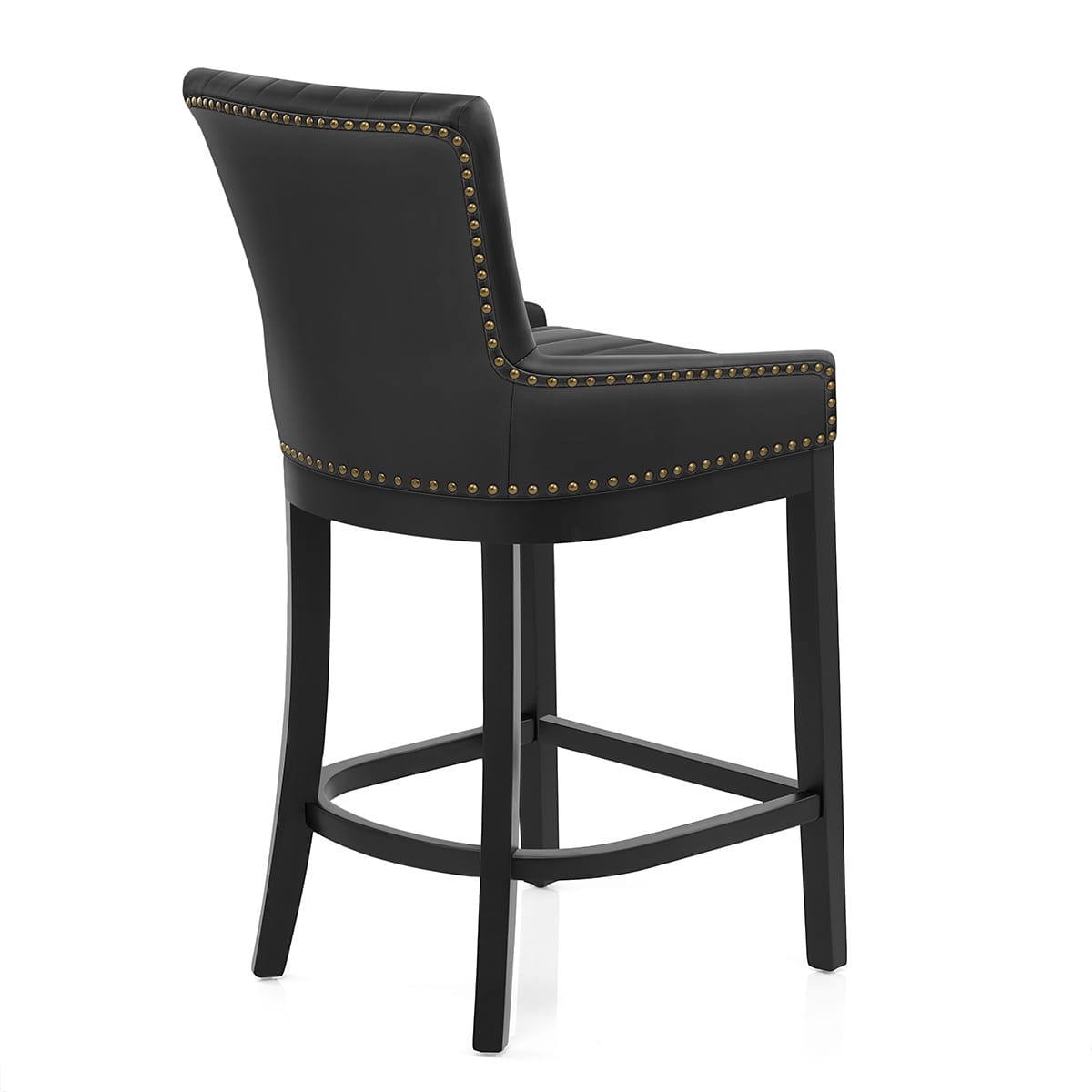 Sgabello Ecopelle Legno - Chiltern Nero