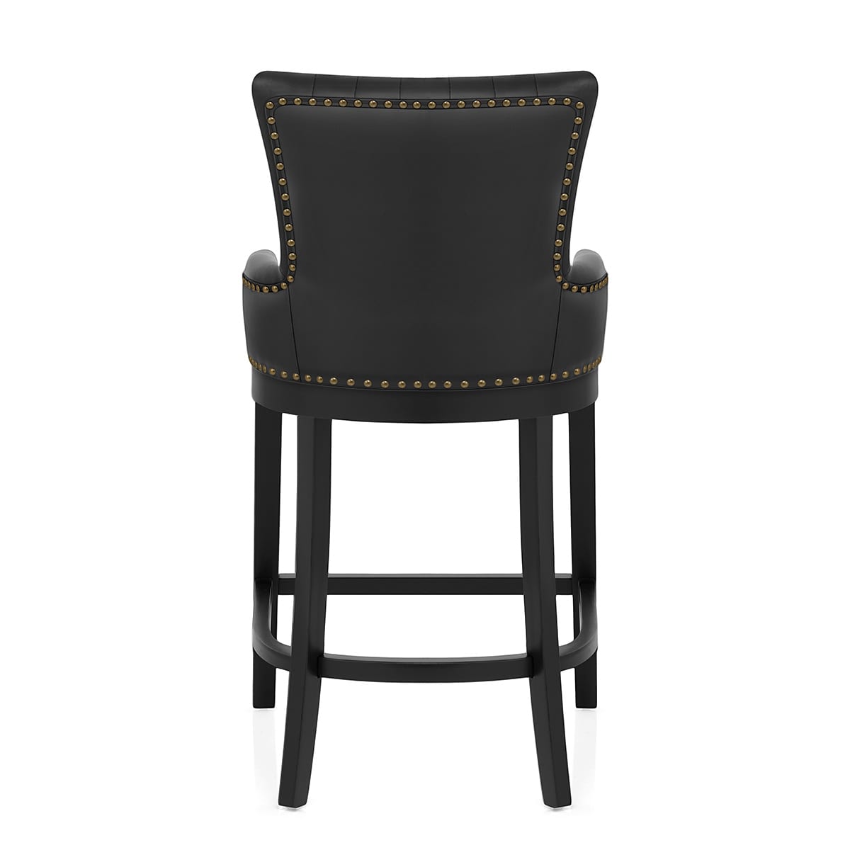Sgabello Ecopelle Legno - Chiltern Nero
