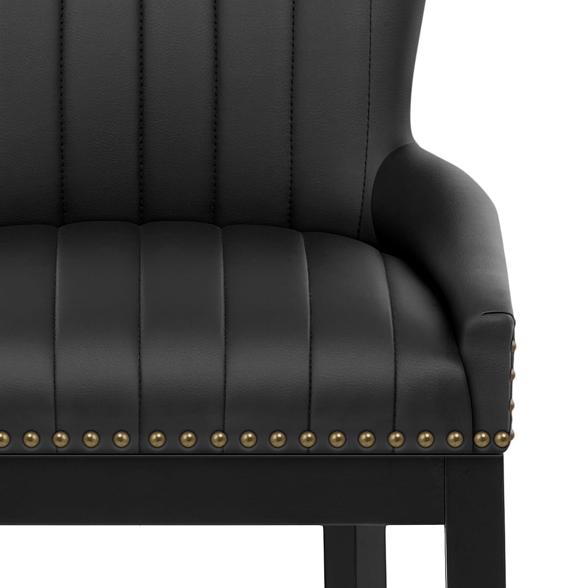 Sgabello Ecopelle Legno - Chiltern Nero