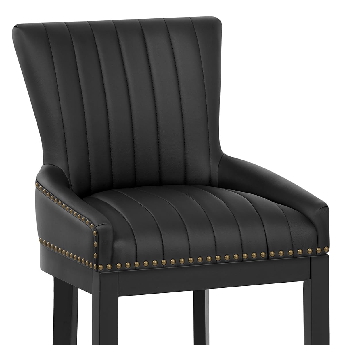 Sgabello Ecopelle Legno - Chiltern Nero
