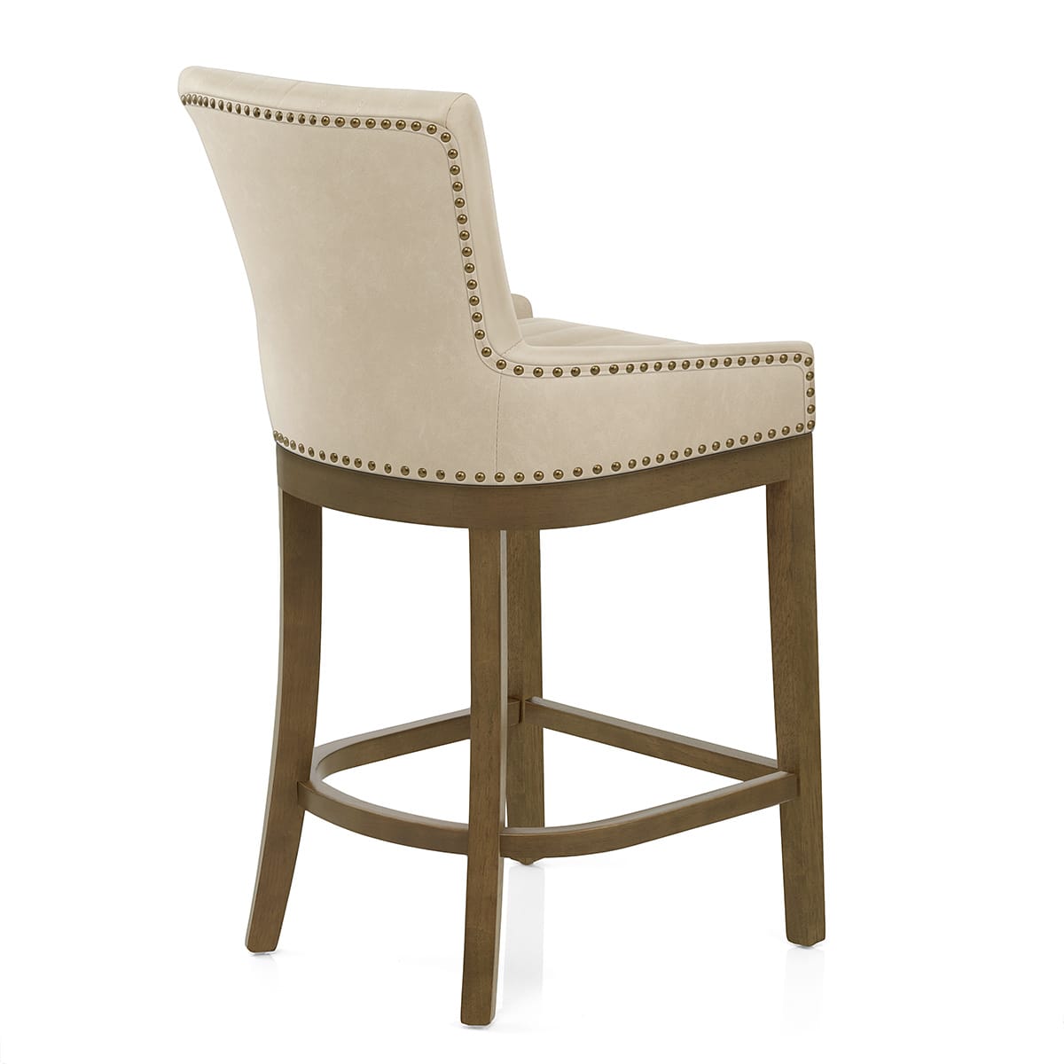 Sgabello Ecopelle Legno - Chiltern Crema