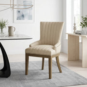 Sedia da pranzo Ecopelle Quercia - Chiltern Beige