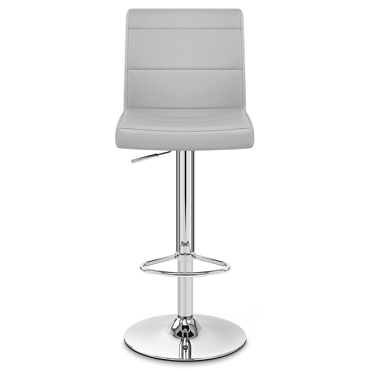 Sgabello Ecopelle Cromato - Breakfast Grigio