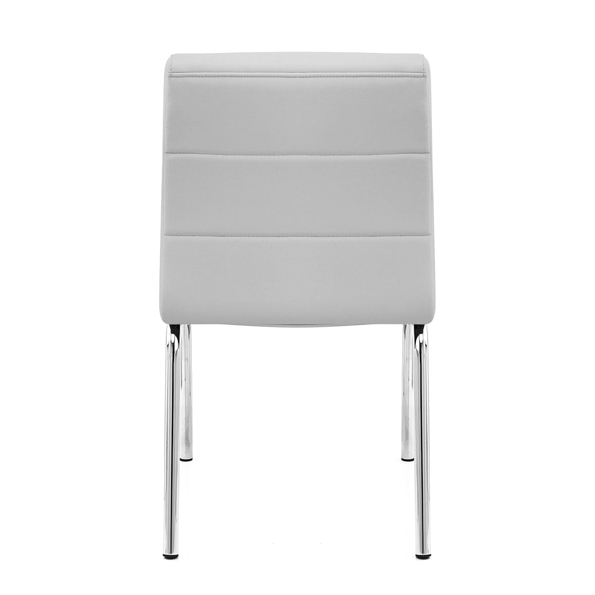 Sedia Ecopelle Cromato - Breakfast Grigio