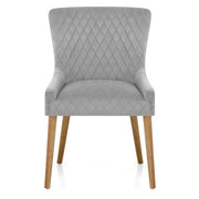 Sedia Velluto Quercia - City Grigio