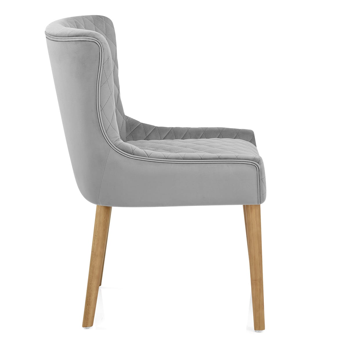 Sedia Velluto Quercia - City Grigio