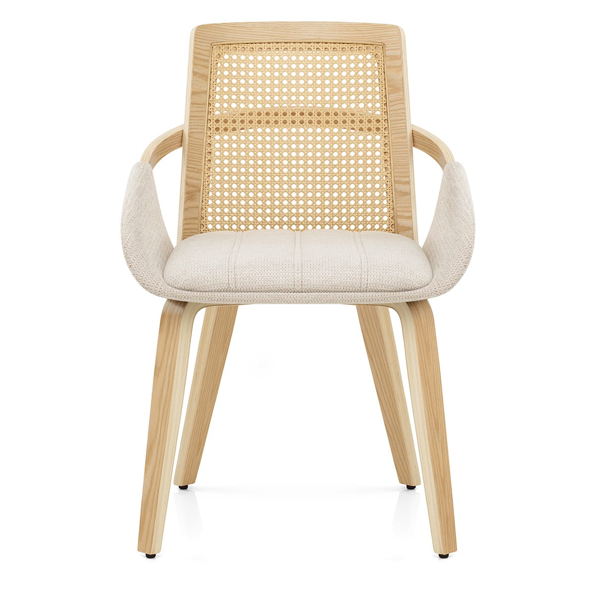Sedia Legno Tessuto - Cleveland Crema