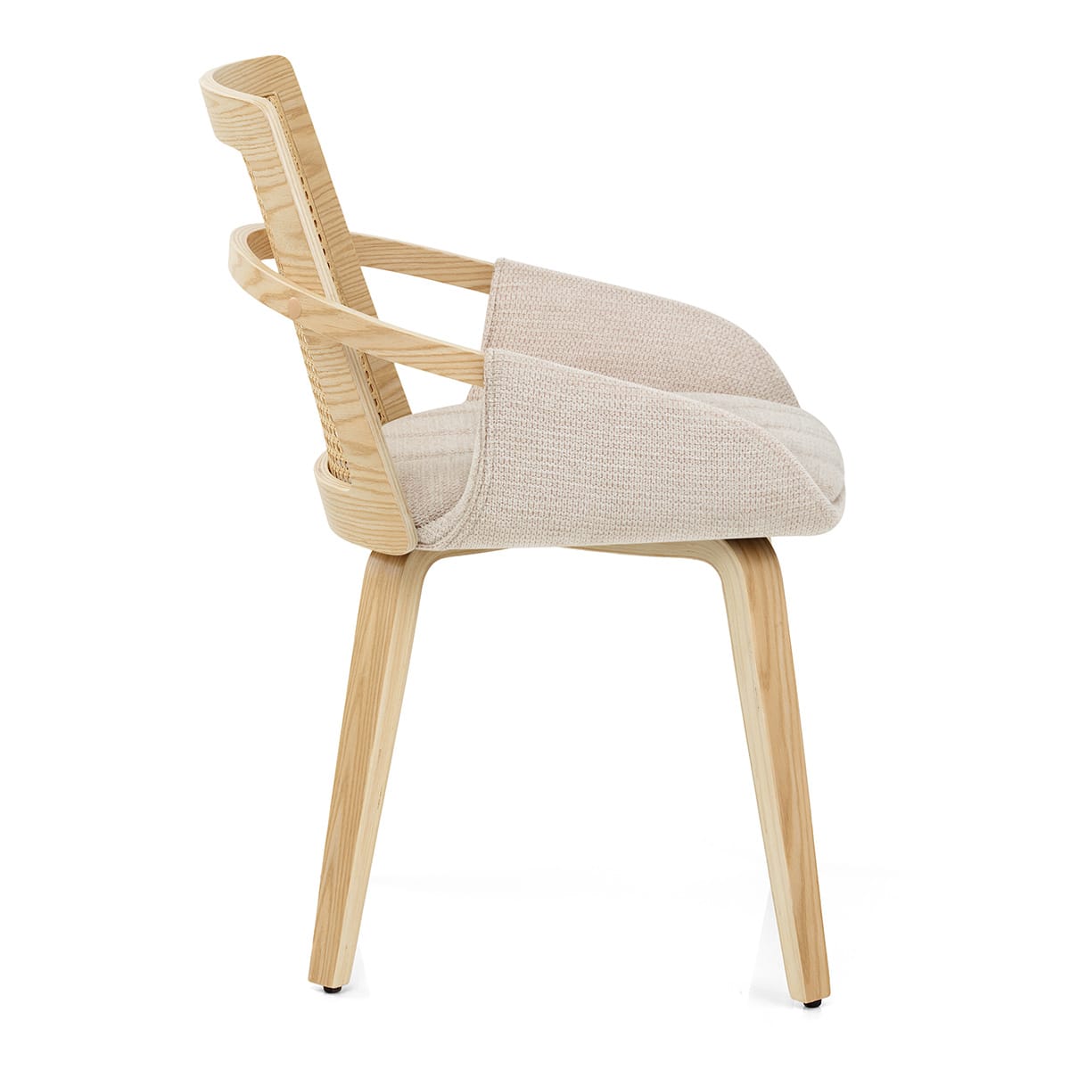 Sedia Legno Tessuto - Cleveland Crema